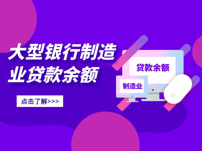 一季度末大型银行制造业贷款余额9.68万亿元 较年初增长12.56%